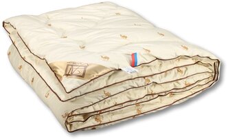 Одеяло АльВиТек Сахара классическое, теплое, 200 х 220 см, светло-коричневый с верблюдами
