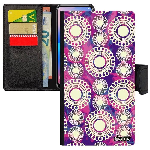 фото Необычный чехол книжка на телефон // apple iphone 7 // "кружевной узор" ажур стиль, utaupia, фиолетовый