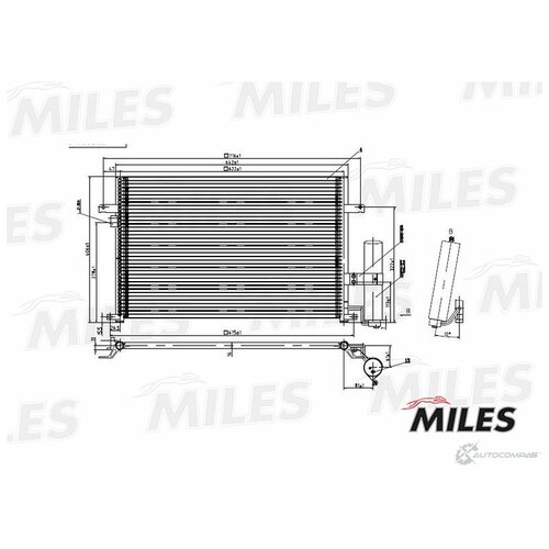 Радиатор Кондиционера (Паяный) Chevrolet Lacetti 1.4-1.8 05-) Accb004 Miles арт. ACCB004