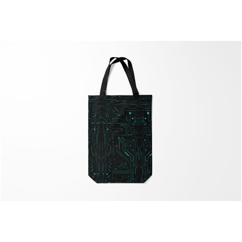 фото Сумка-шоппер / 31х42 см / популярные иллюстрации / текстуры hi tech burnettie