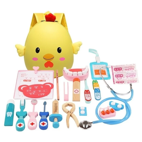 Детский игровой набор Доктор Терапевт Стоматолог с рюкзаком и инструментами