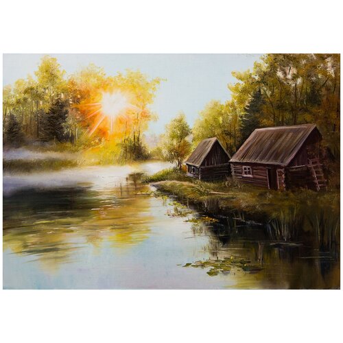 фото Картина маслом "рассвет" тимофеева русская живопись