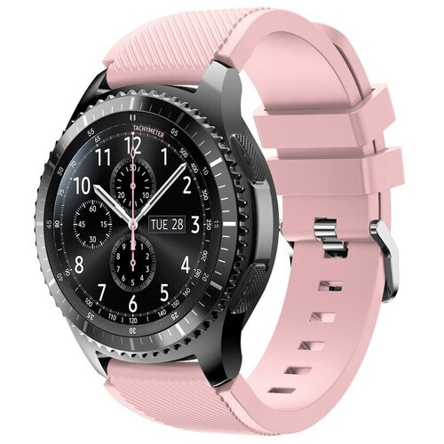 Силиконовый ремешок Grand Price для Samsung Gear S3 Frontier / S3 Classic, 22 мм, розовый watch strap for samsung galaxy gear s3 20 22mm woman band pink bracelet correa stainless steel buckle galaxy 46mm for huawei gt