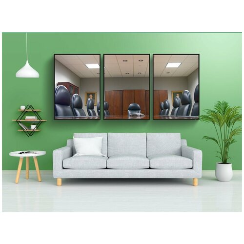 фото Набор модулных постеров для интерьера "конференц зал, зал заседаний, конференц-зал" 60x90 см. в тубусе, без рамки lotsprints