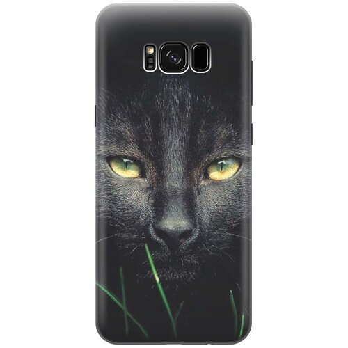 фото Силиконовый чехол на samsung galaxy s8+ / s8 plus / самсунг с8 плюс с принтом "кошка в темноте" gosso
