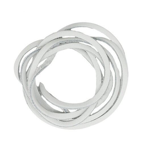 Шнур из натуральной кожи 3мм*1м, дизайн №301, 100% кожа (44 белый)