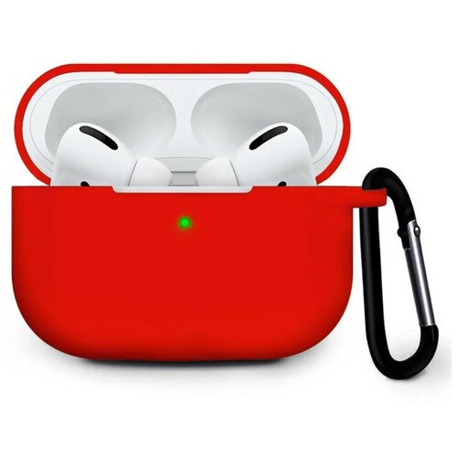 Силиконовый кейс с карабином для AirPods Pro Red (красный)