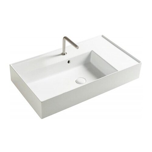 TECLA Керамическая раковина, чаша слева TECLA TWENTY 81 см TW08011