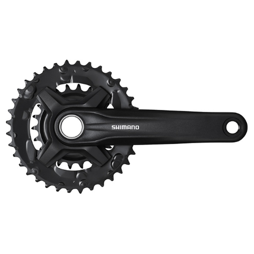 фото Система велосипедная shimano mt210, 175мм, для 2x9 speed, интегрированный вал, 46/30, с защитой, черный, efcmt210ex60cl