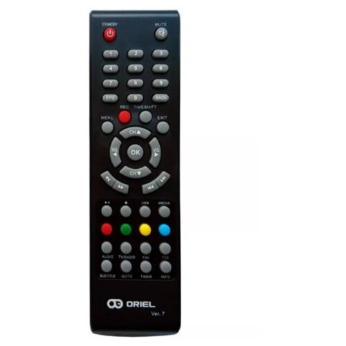 Пульт HUAYU ПДУ-7 (ver.7) для DVBT2 ресиверов ORIEL