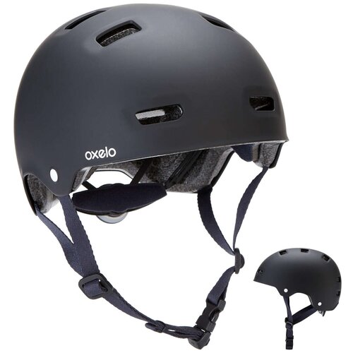 фото Шлем для катания на роликах, скейтборде, самокате черный m mf500 oxelo x декатлон decathlon