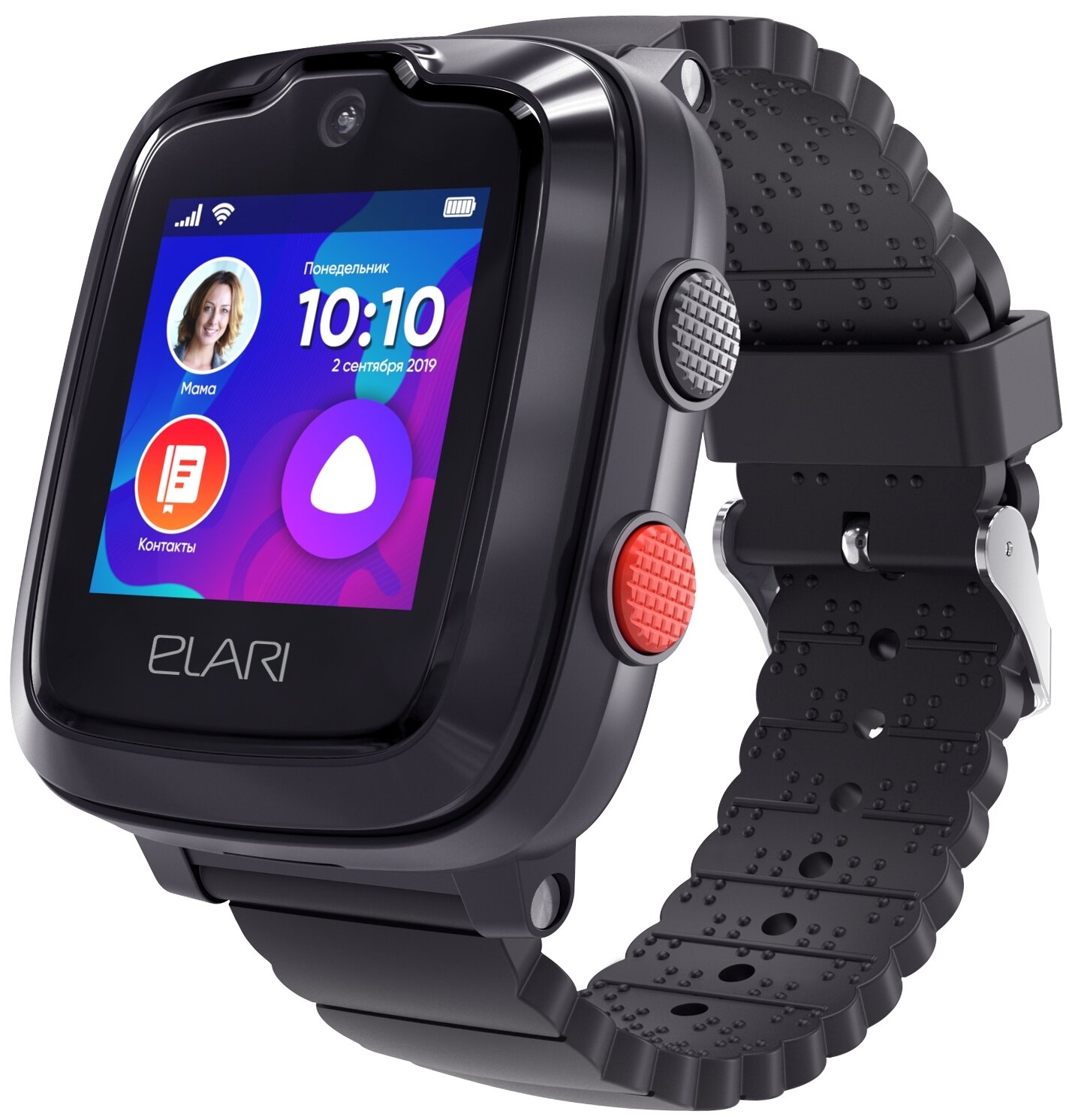 Детские умные часы ELARI KidPhone 4G черный
