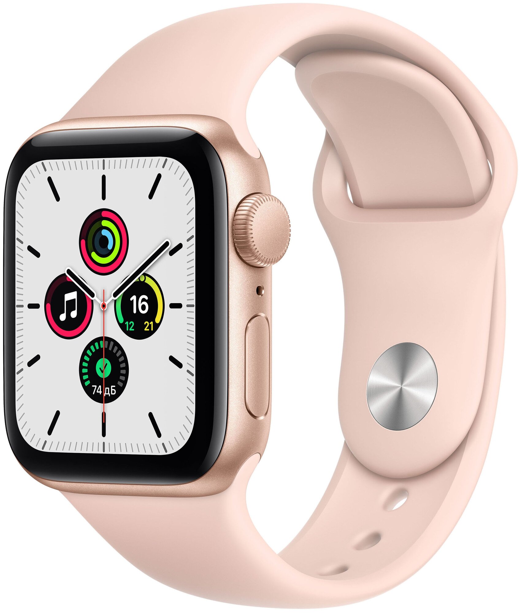 Смарт-часы Apple Watch Series SE 40mm Gold Aluminum Case with Pink Sand Sport Band (Золотой)