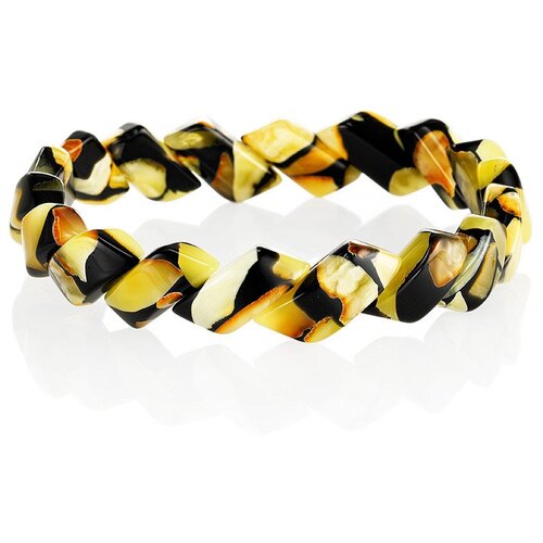 фото Amberholl браслет-змейка из янтарной мозаики «далматин»