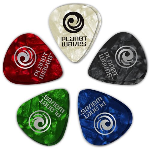 Медиатор Planet Waves Pearl Celluloid Heavy 1CAP6-10 разноцветный 10