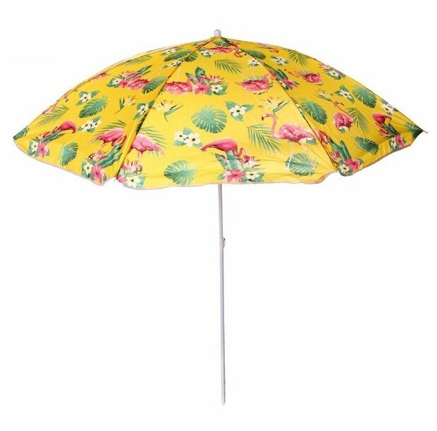 Зонт пляжный D=170см, h-190см «Фламинго» с покрытием от нагрева ДоброСад - фотография № 3