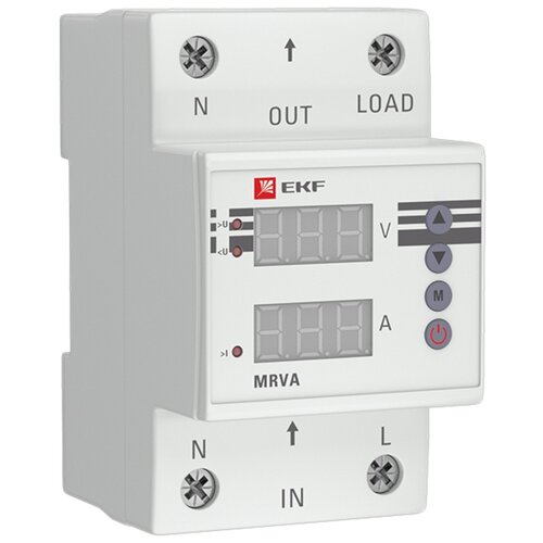 Реле напряжения и тока с дисплеем EKF PROxima MRVA 63A