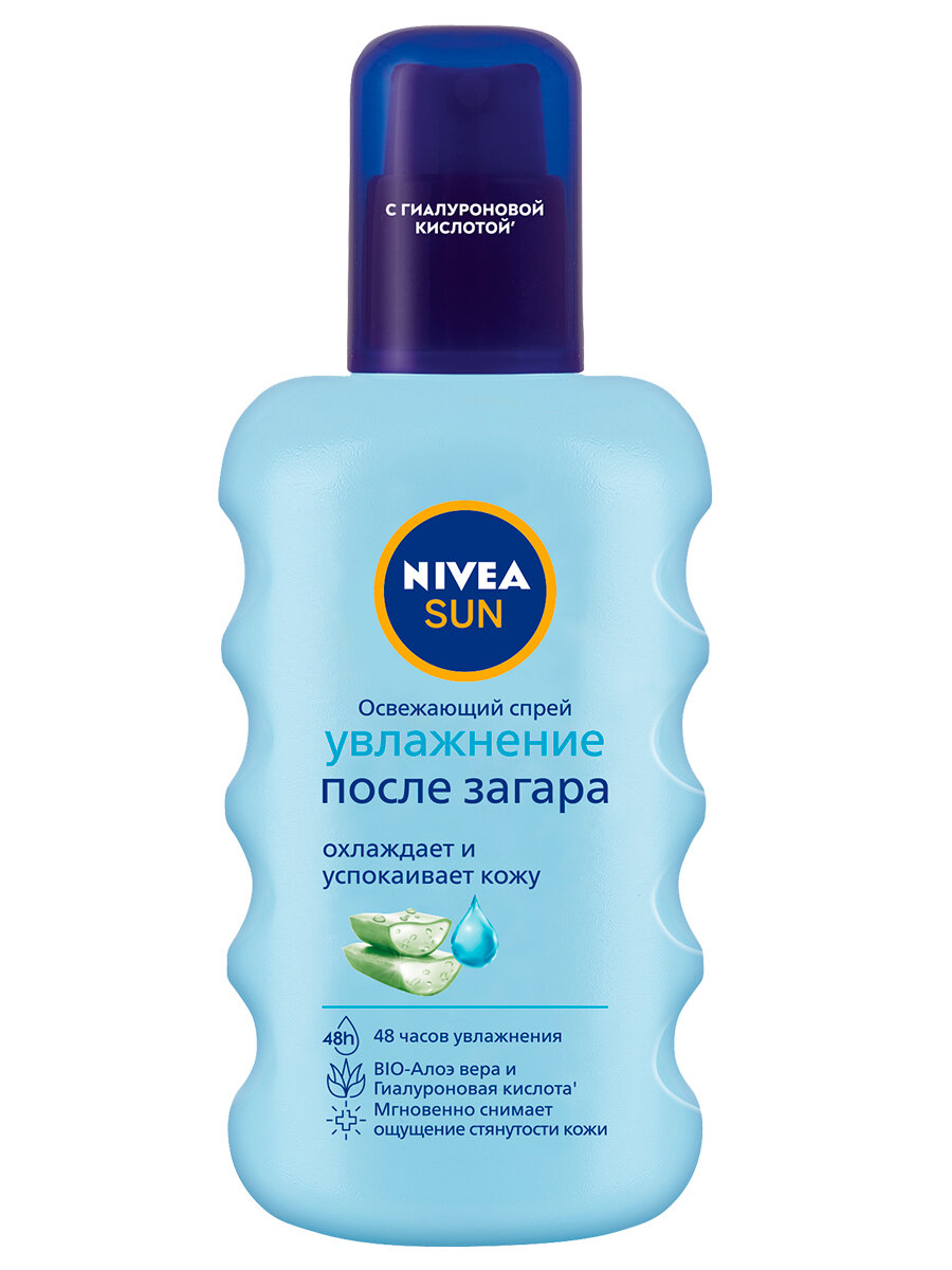 Солнцезащитный спрей Nivea Увлажнение после загара, SPF 30, 200 мл - фото №2