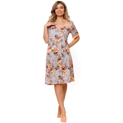 фото Халат женский nsd-style х-038 размер 60 на пуговицах nsd стиль