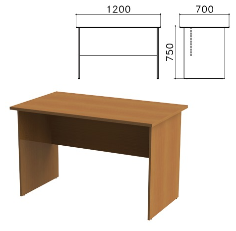Стол письменный Монолит, 1200х700х750 мм, цвет орех гварнери, СМ1.3