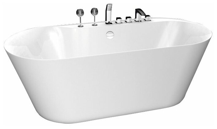 BelBagno Акриловая ванна BelBagno BB14 180x85 см, отдельностоящая, овальная