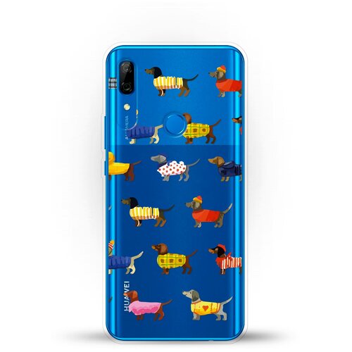 фото Силиконовый чехол модные таксы на huawei p smart z andy & paul