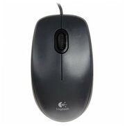 Мышь проводная LOGITECH M100, USB, 2 кнопки + 1 колесо-кнопка, оптическая, черно-серая