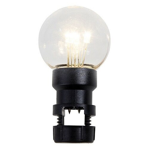 фото Лампа шар 6 led вместе с патроном для белт- лайта, цвет: тёплый белый, ø45мм, прозрачная колба, цена за 1 шт neon-night
