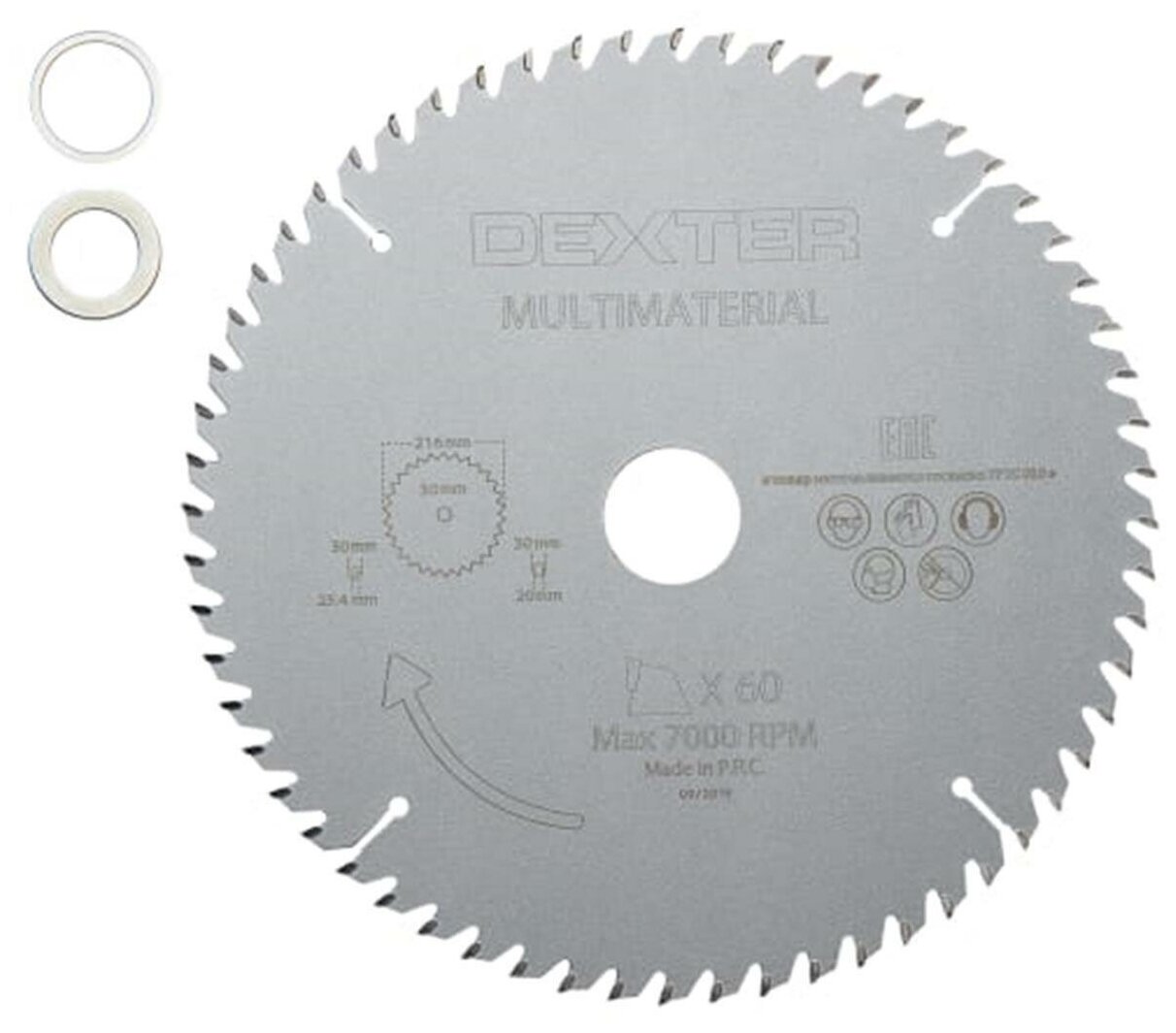 фото Пильный диск универсальный Dexter FD-E052163060T, 216x30 мм, 60 Т