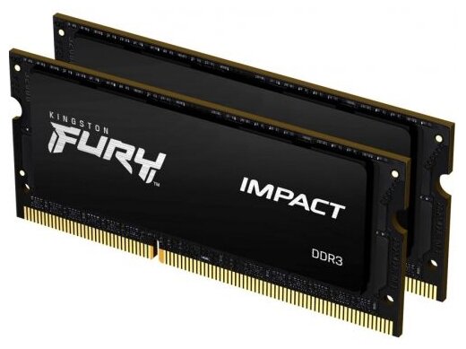 Оперативная память KINGSTON FURY Impact SODIMM 16GB (2x8GB) 1600 MHz DDR3 (KF316LS9IBK2/16)