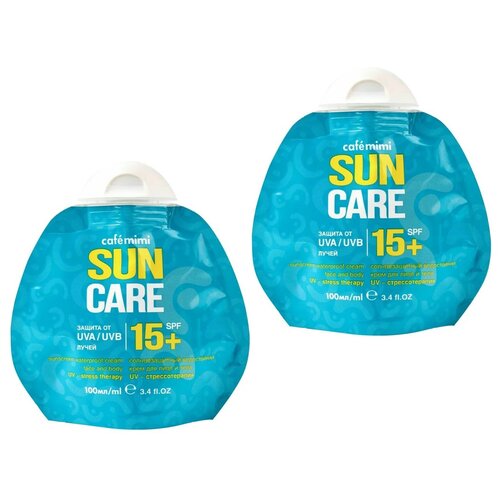 Сafe mimi Солнцезащитный водостойкий крем для лица и тела SPF15+ 100 мл, 2 упаковки