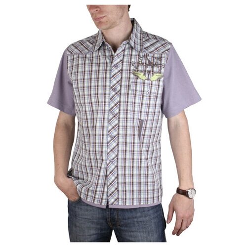Рубашка мужская Maestro Fashion Trojan K, рос.р-р: 44/S (178-186, 39 ворот) фиолетового цвета