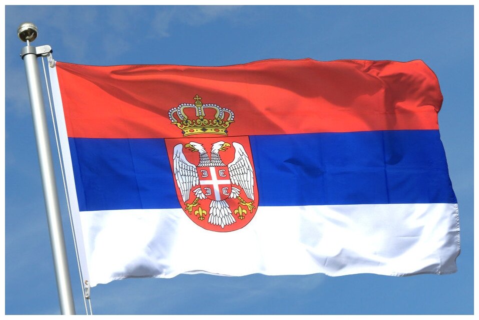 Флаг Сербии 90х135 см