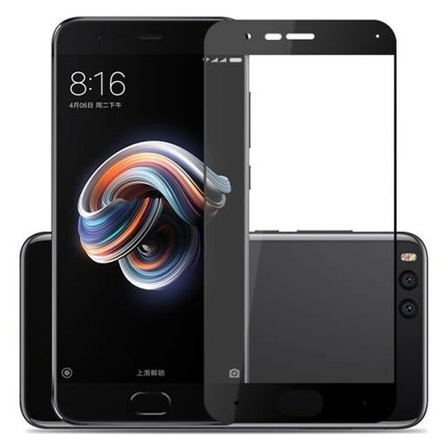 Защитное стекло 5D для Xiaomi Mi Note 3 черное (black)