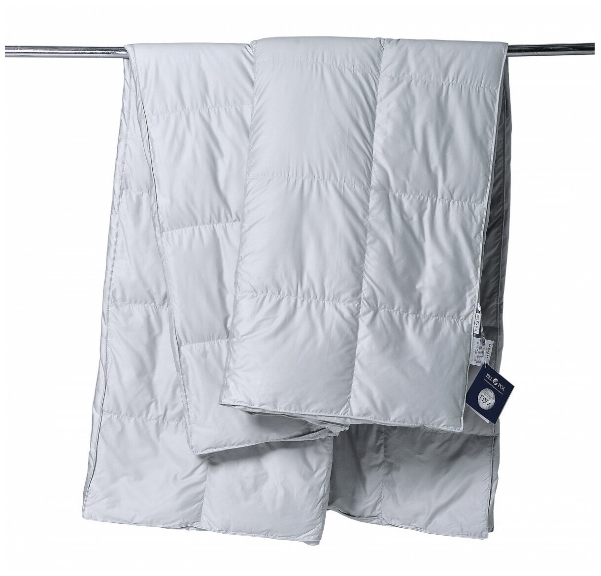 Одеяло пуховое BelPol 1,5 спальное / SATURN GRAY / 140x205 / всесезонное с наполнителем серый гусиный пух - фотография № 7