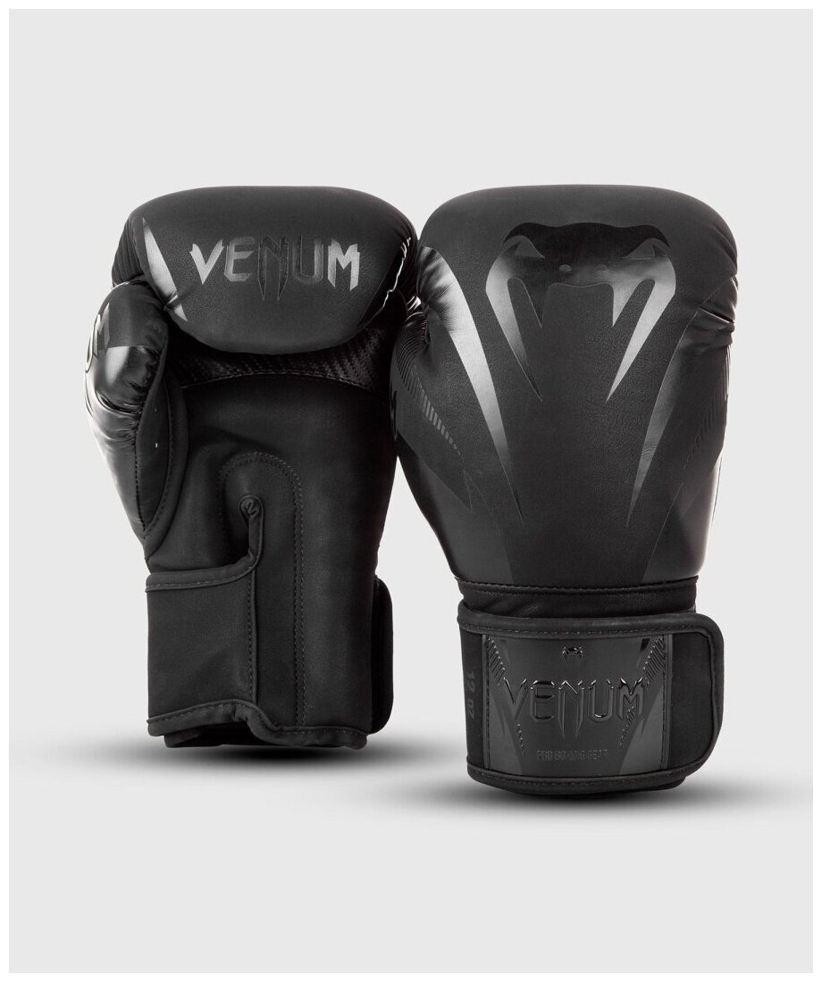 Перчатки боксерские Venum Impact Black/Black 16 унций