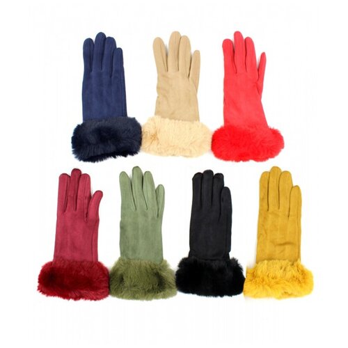 Перчатки , размер 7/8, синий ushkaff бордовые перчатки с отворотом ushkaff