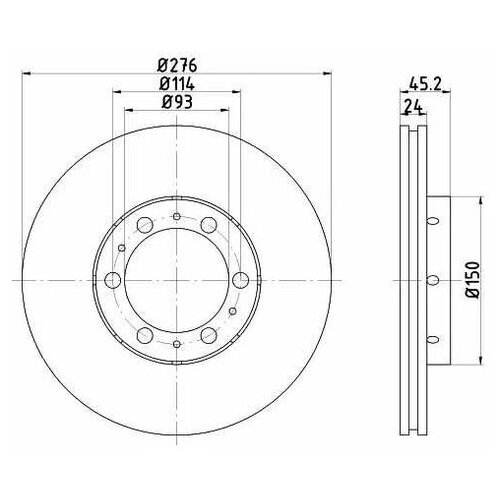 фото Тормозной диск nisshinbo nd3017 для mitsubishi delica, l 400