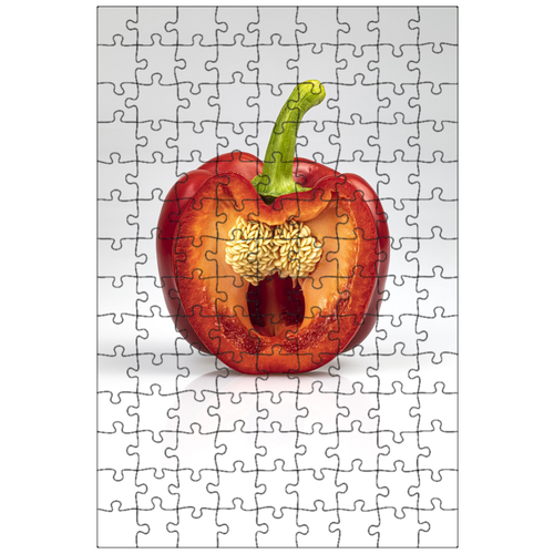 фото Магнитный пазл 27x18см."перец, красный, резать" на холодильник lotsprints