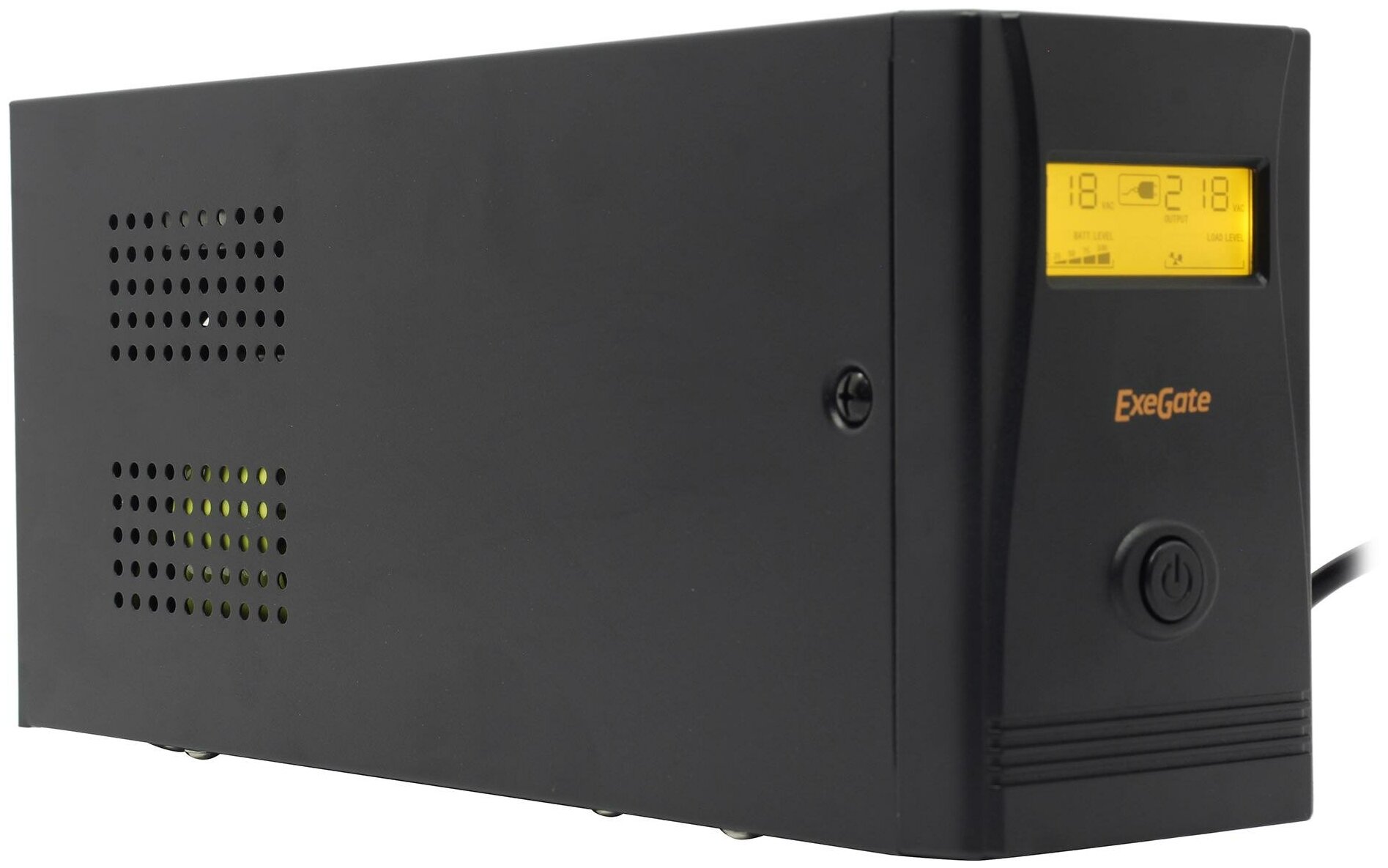 ИБП ExeGate Power Smart ULB-650. LCD. AVR. EURO (650VA/360W, LCD, AVR, 2 евророзетки, Black) EP285568RUS