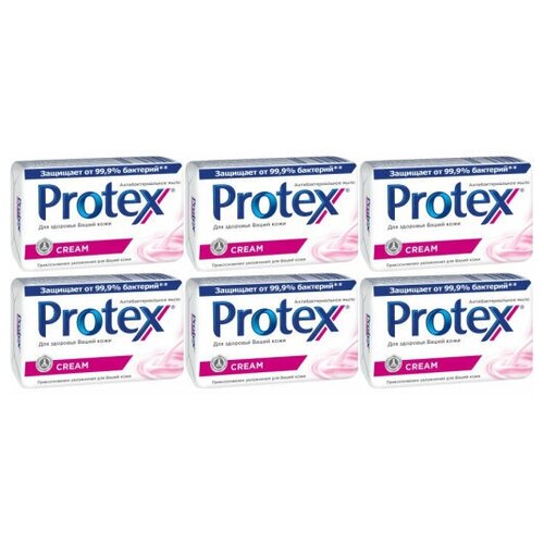 антибактериальное туалетное мыло protex aloe 90 гр х 2 шт PROTEX Туалетное антибактериальное мыло CREAM 90г, 6 штук