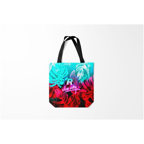 фото Сумка-шоппер / 40х40 см / геймерам / gta vice city burnettie