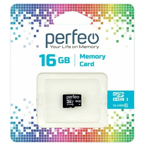 Карта памяти Perfeo microSD 16GB (Cl10) без адаптера карта памяти microsd high capacity perfeo без адаптера 16 gb