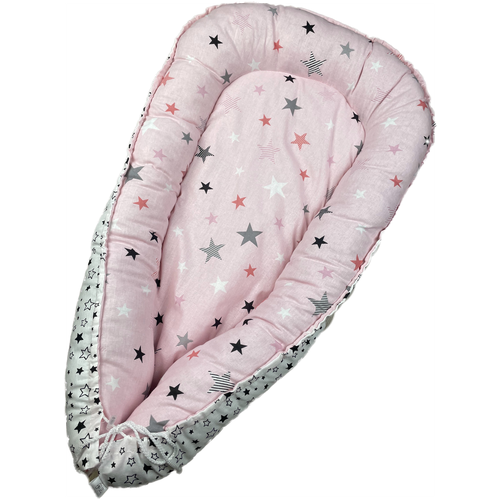 Гнездышко-кокон для новорожденных двустороннее BLACK STAR, 90x60 см