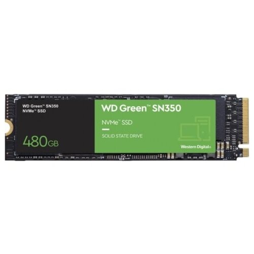 фото Ssd диск western digital green sn350 m.2 2280 480 gb pcie gen3 x4 nvme tlc (wds480g2g0c)