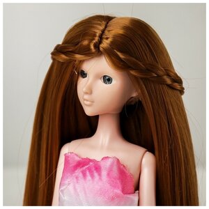 Волосы для кукол «Прямые с косичками» размер маленький, цвет 28./ В упаковке: 1
