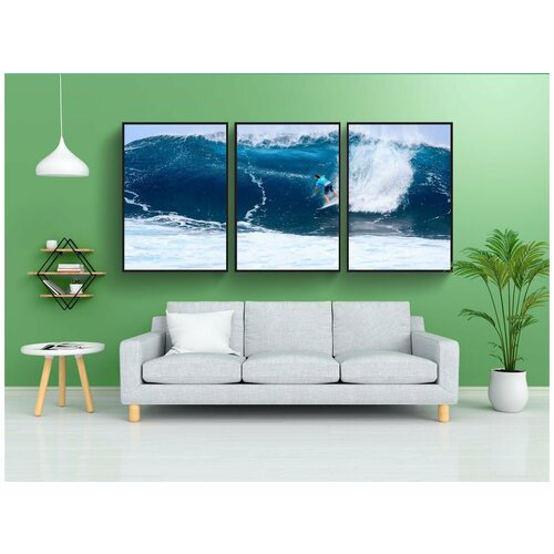 фото Набор модулных постеров для интерьера "действие, пляж, мальчик" 60x90 см. в тубусе, без рамки lotsprints