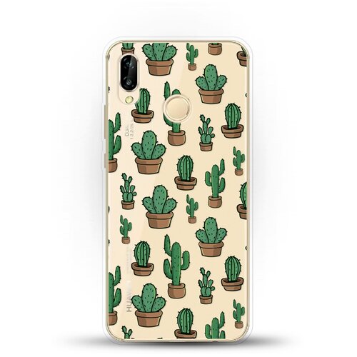 фото Силиконовый чехол кактусы на huawei nova 3e andy & paul