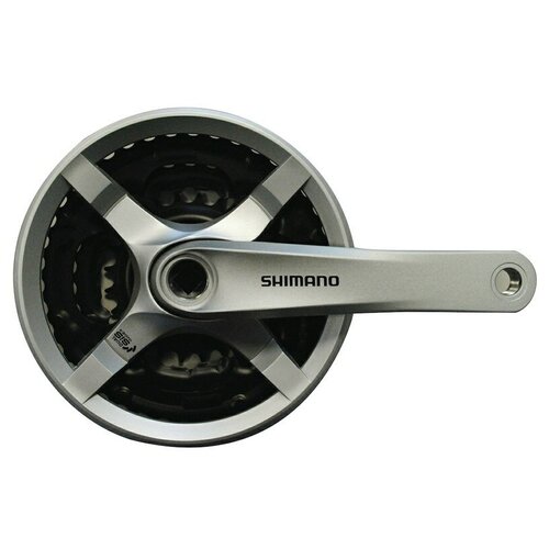 фото Shimano система shimano tourney fc-ty501 6/7/8ск (квадрат, 42/34/24t, 175mm, серебро, защита)