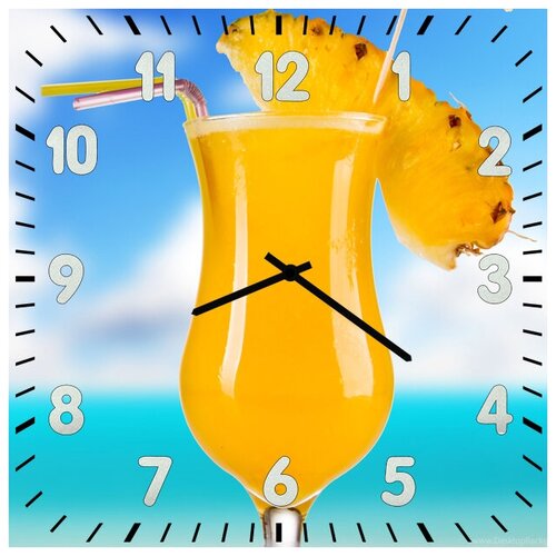 фото Svs настенные часы svs 3502092 kitchen ананасовый фреш